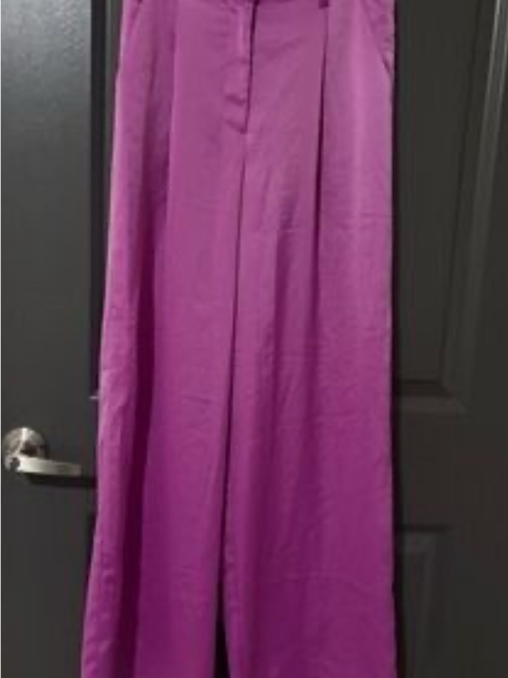 House of Harlow 1960 Wide Leg Satin Pants in Fuchsia - Picture 14 of 14